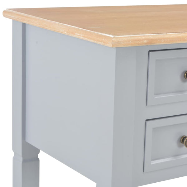 Home Office Desks Writing Desk Grey 109.5X45x77.5 Cm Wood