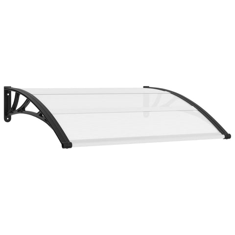 Awning & Canopy Parts Door Canopy Black And Transparent 120X80 Cm Pc