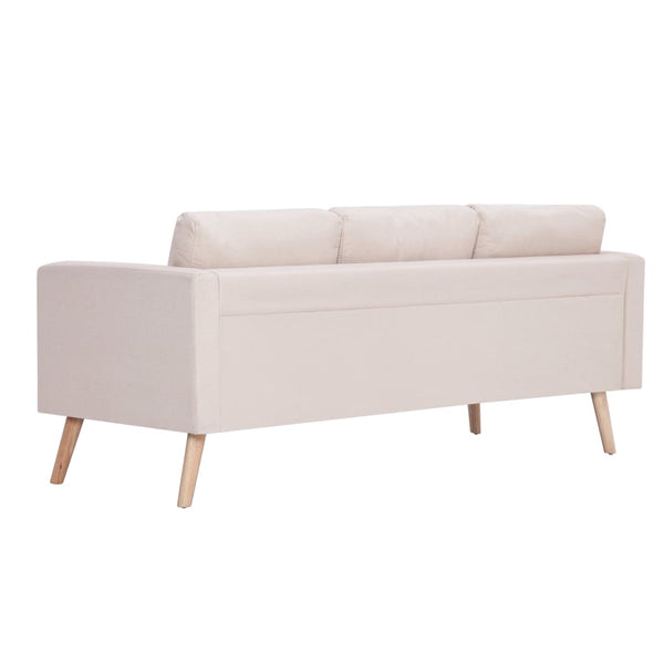 Sofas, Armchairs & Couches 3 Seater Sofa Fabric Cream