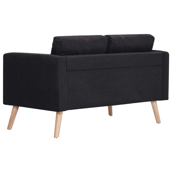 Sofas, Armchairs & Couches 2 Seater Sofa Fabric Black