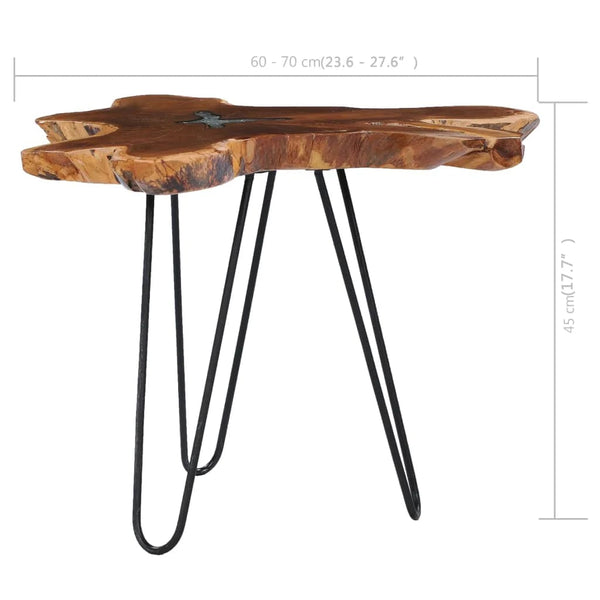 Coffee Tables Coffee Table 70X45 Cm Solid Teak Wood And Polyresin