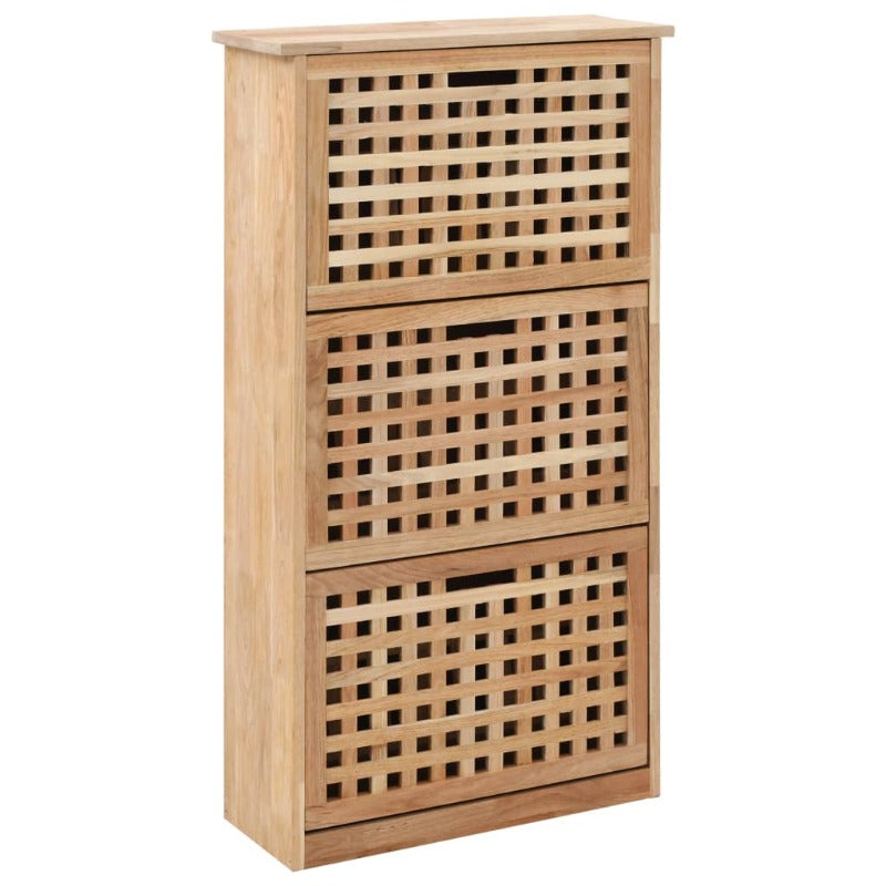 Shoe Organisers Shoe Storage Cabinet 55X20x104 Cm Solid Walnut Wood