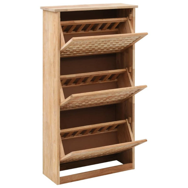 Shoe Organisers Shoe Storage Cabinet 55X20x104 Cm Solid Walnut Wood