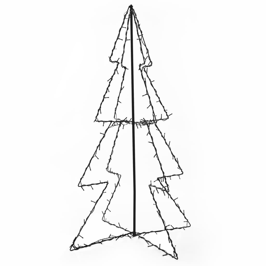 Seasonal Decorations Christmas Cone Tree 160 Leds Indoor And Outdoor 78X120 Cm