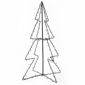 Seasonal Decorations Christmas Cone Tree 160 Leds Indoor And Outdoor 78X120 Cm