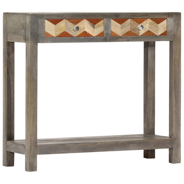 Tables Console Table Grey 86X30x76 Cm Solid Mango Wood