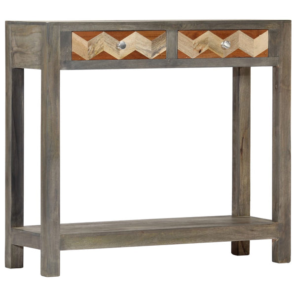 Tables Console Table Grey 86X30x76 Cm Solid Mango Wood