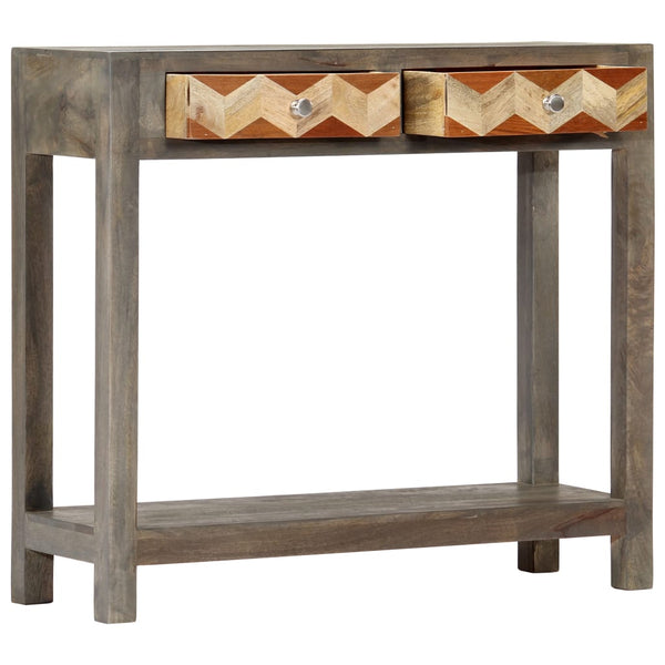 Tables Console Table Grey 86X30x76 Cm Solid Mango Wood