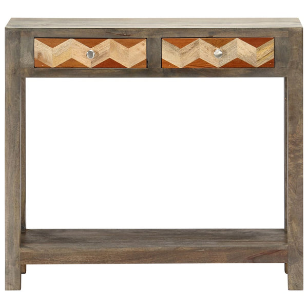 Tables Console Table Grey 86X30x76 Cm Solid Mango Wood