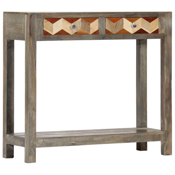 Tables Console Table Grey 86X30x76 Cm Solid Mango Wood