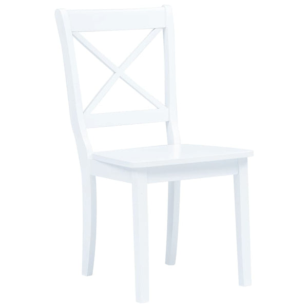 Dining Sets 5 Piece Dining Set Solid Rubber Wood White