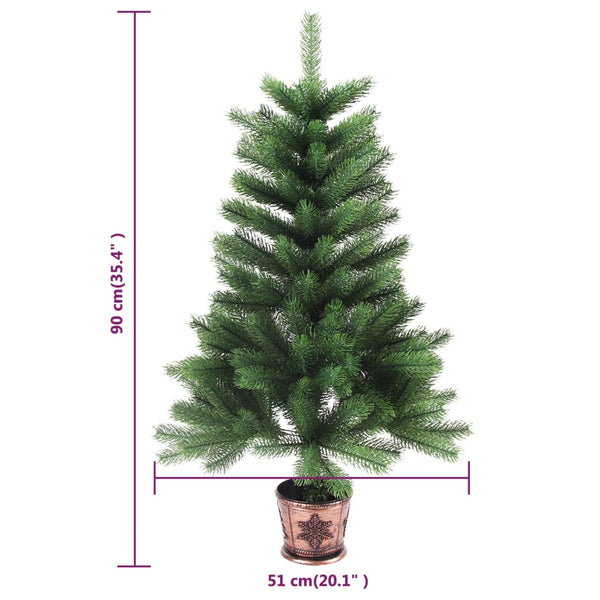 Seasonal Decorations Artificial Christmas Tree Lifelike Needles 90 Cm Green