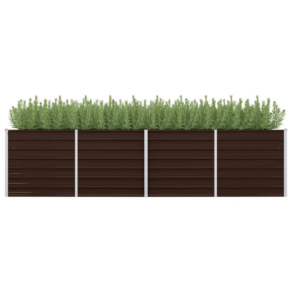 Raised Garden Beds Garden Raised Bed Brown Galvanised Steel