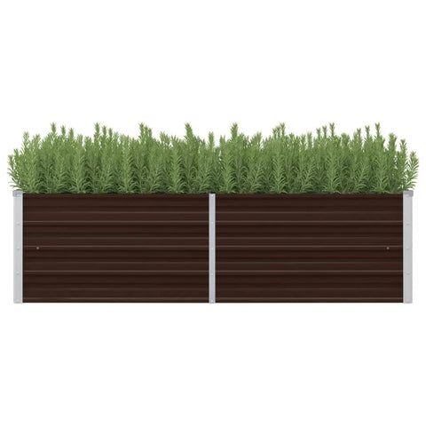 Raised Garden Beds Garden Raised Bed Brown Galvanised Steel