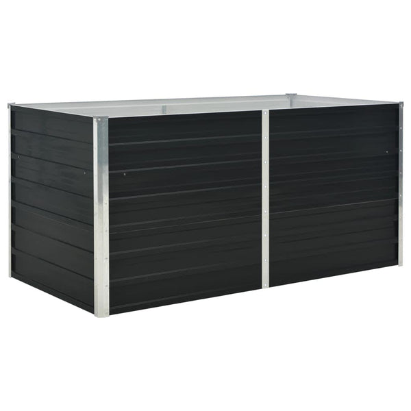 Raised Garden Beds Raised Garden Bed Anthracite 160X80x77 Cm Galvanised Steel