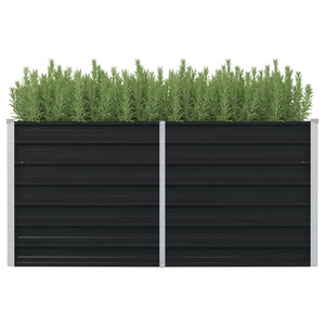 Raised Garden Beds Raised Garden Bed Anthracite 160X80x77 Cm Galvanised Steel