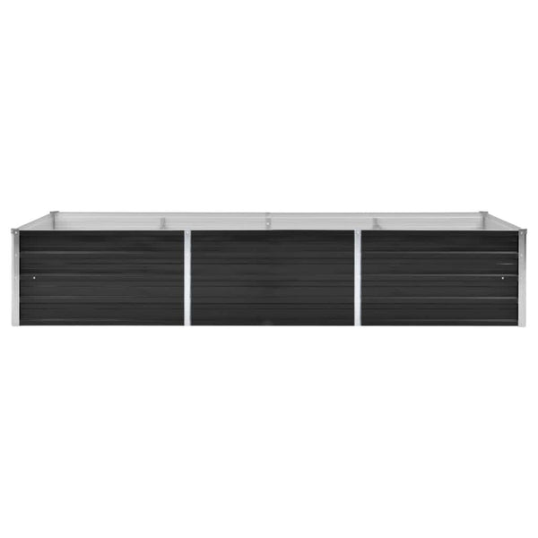 Raised Garden Beds Garden Raised Bed Anthracite 240X80x45 Cm Galvanised Steel