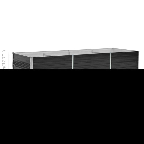 Raised Garden Beds Garden Raised Bed Anthracite 240X80x45 Cm Galvanised Steel