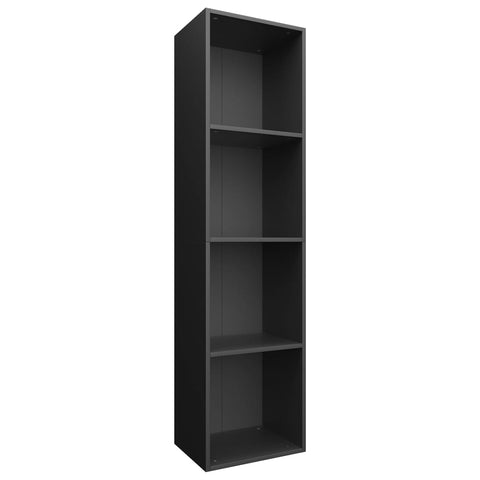 TV Stands & Entertainment Units Book Cabinet/Tv Black 36X30x143 Cm Engineered Wood