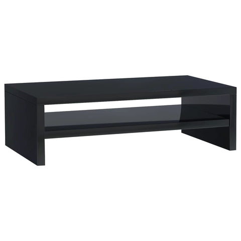 TV Stands & Mounts Monitor Stand High Gloss Black 42X24x13 Cm Engineered Wood