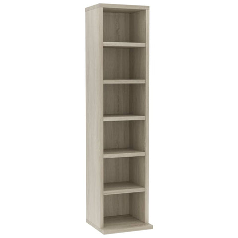 CD & Video Racks Cd Cabinet Sonoma Oak 21X20x88 Cm Engineered Wood