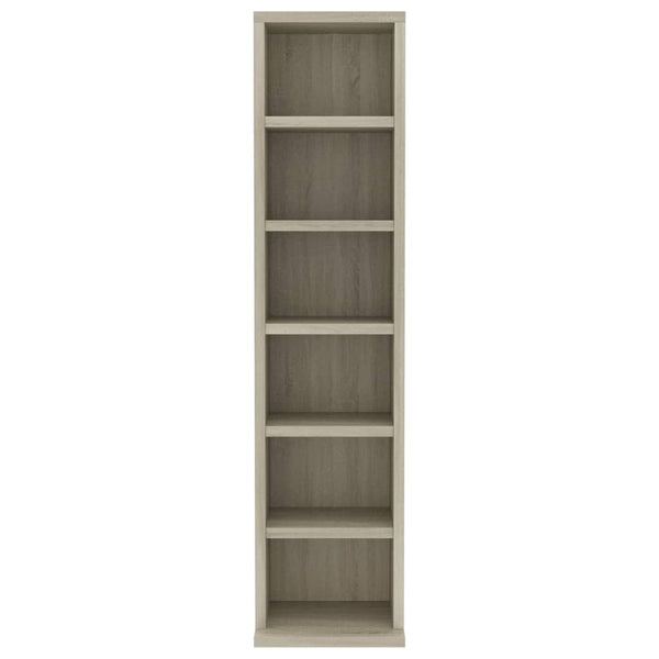 CD & Video Racks Cd Cabinet Sonoma Oak 21X20x88 Cm Engineered Wood