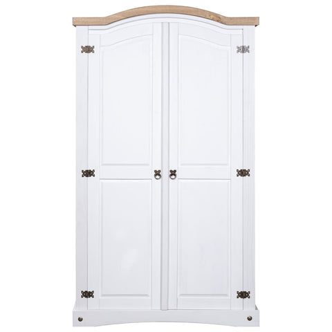 Closet Organisers Wardrobe Mexican Pine Corona Range 2 Doors White