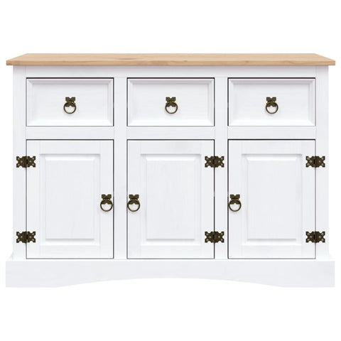 Sideboards & Buffets Sideboard Solid Mexican Pinewood Corona Range White 132X43x78 Cm