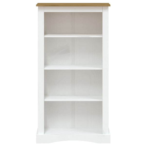 4-Tier Bookcase Mexican Pine Corona Range White 81X29x150 Cm