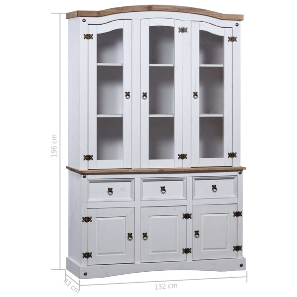 Cabinets & Cupboards Buffet & Hutch Mexican Pine Corona Range White