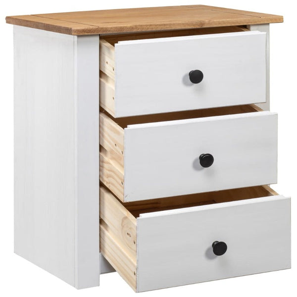 Bedside Tables Bedside Cabinet White 46X40x57 Cm Pinewood Panama Range