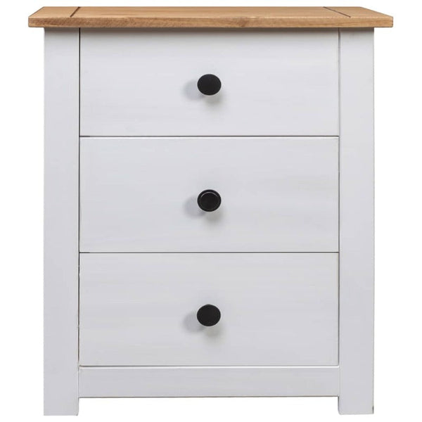 Bedside Tables Bedside Cabinet White 46X40x57 Cm Pinewood Panama Range