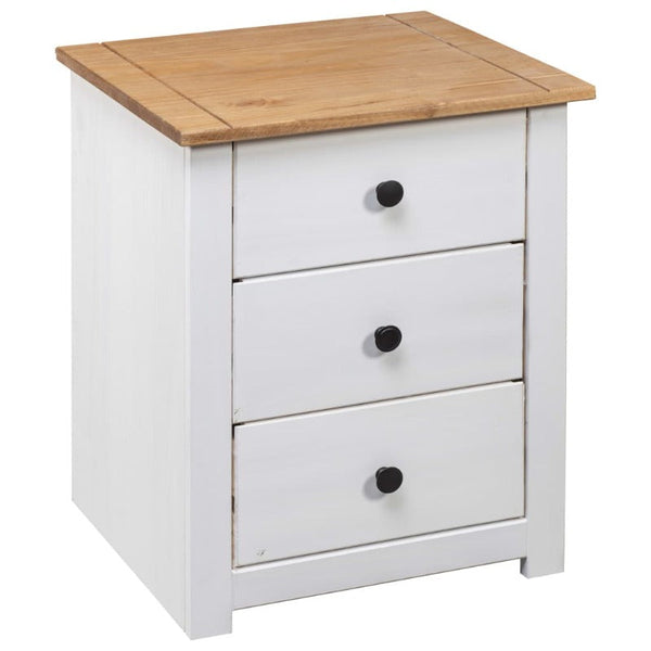 Bedside Tables Bedside Cabinet White 46X40x57 Cm Pinewood Panama Range