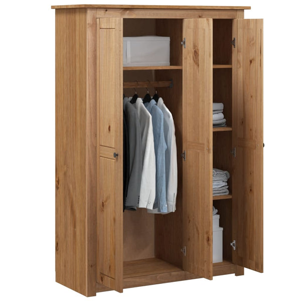 Wardrobes 3 Door Wardrobe 118X50x171.5 Cm Pine Panama Range