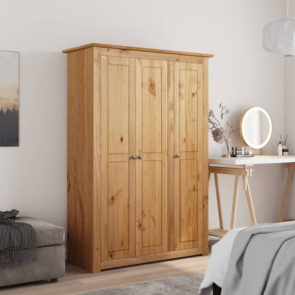 Wardrobes 3 Door Wardrobe 118X50x171.5 Cm Pine Panama Range