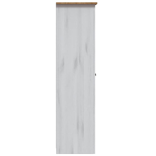 Wardrobes 3 Door Wardrobe White 118X50x171.5 Cm Pine Panama Range