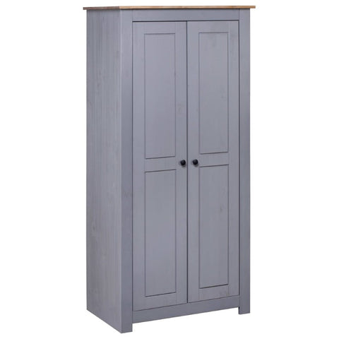 Wardrobes Wardrobe Grey 80X50x171.5 Cm Solid Pine Panama Range