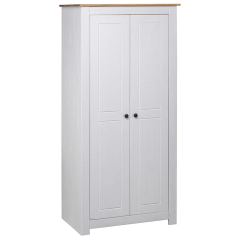 Wardrobes Wardrobe White 80X50x171.5 Cm Solid Pine Panama Range