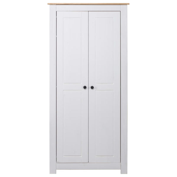 Wardrobes Wardrobe White 80X50x171.5 Cm Solid Pine Panama Range