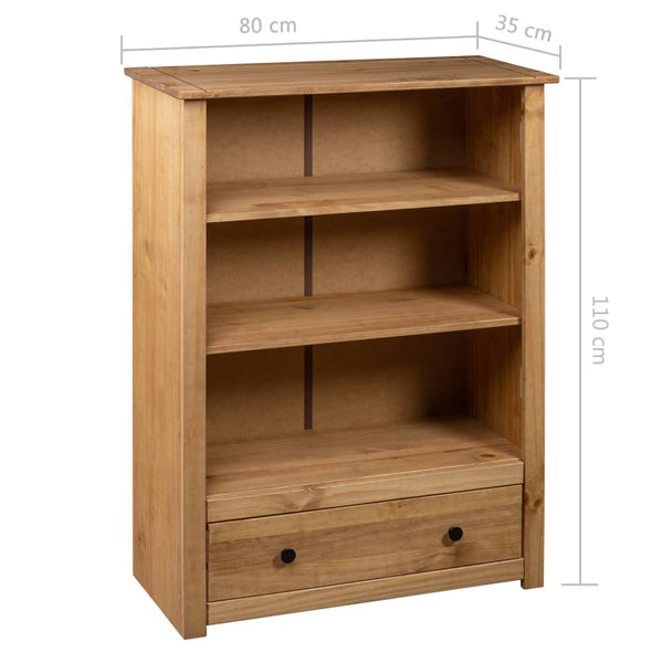 Bookshelves Bookcase 80X35x110 Cm Solid Pine Wood Panama Range