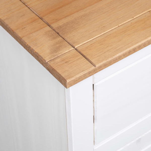 Sideboards & Buffets Sideboard White 135X40x80 Cm Solid Pinewood Panama Range