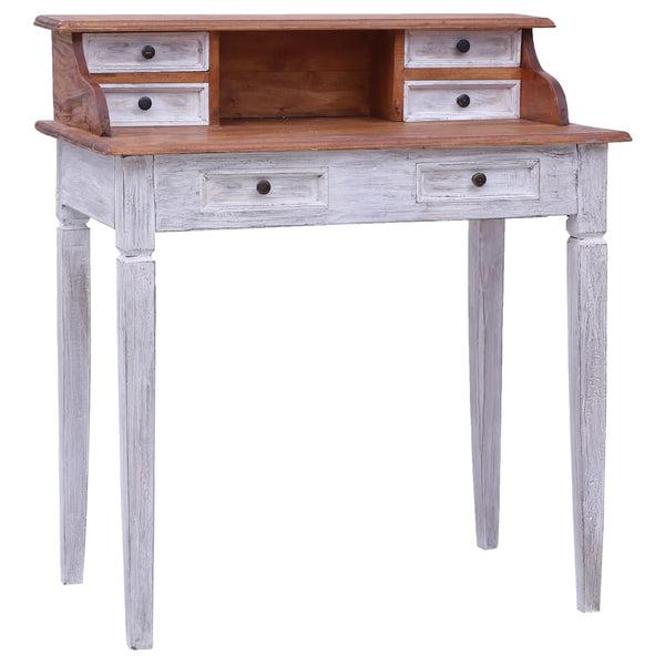 Home Office Desks Writing Desk With Drawers 90X50x101 Cm Solid Reclaimed Wood