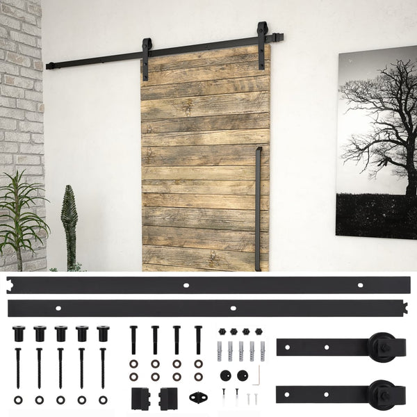 Doors Sliding Door Skien Hardware Kit 183 Cm Steel Black