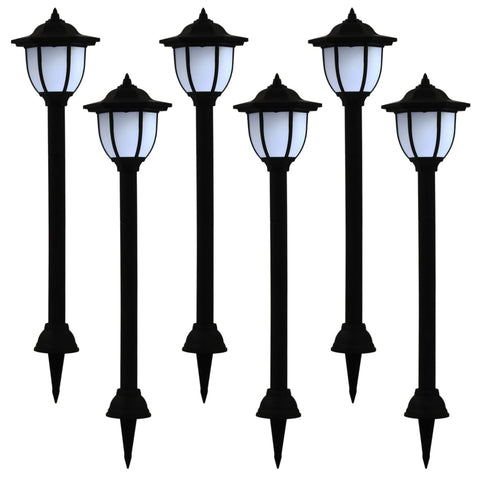 Wall & Ceiling Lights Outdoor Solar Lamps 6 Pcs Led Black