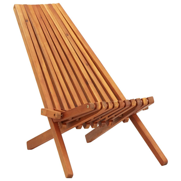 Loungers Folding Outdoor Lounge Chairs 2 Pcs Solid Acacia Wood