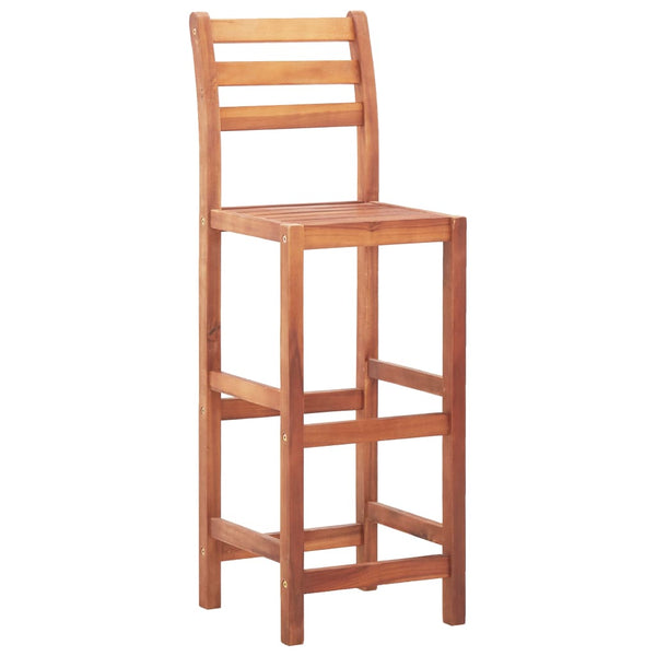 Benches Bar Stools Bar Chairs 2 Pcs Solid Acacia Wood