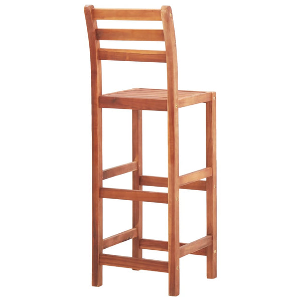 Benches Bar Stools Bar Chairs 2 Pcs Solid Acacia Wood