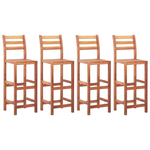 Benches Bar Stools Bar Chairs 4 Pcs Solid Acacia Wood