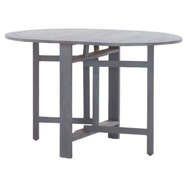 Garden Table Grey 120X70x74 Cm Solid Acacia Wood