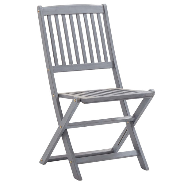 Patio Chairs Folding Outdoor Chairs 4 Pcs Solid Acacia Wood